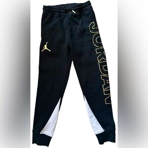 Jordan Boy’s Black and Gold Joggers Size S/P/CH